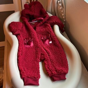 7 For all Mankind baby suit Red with silk pockets